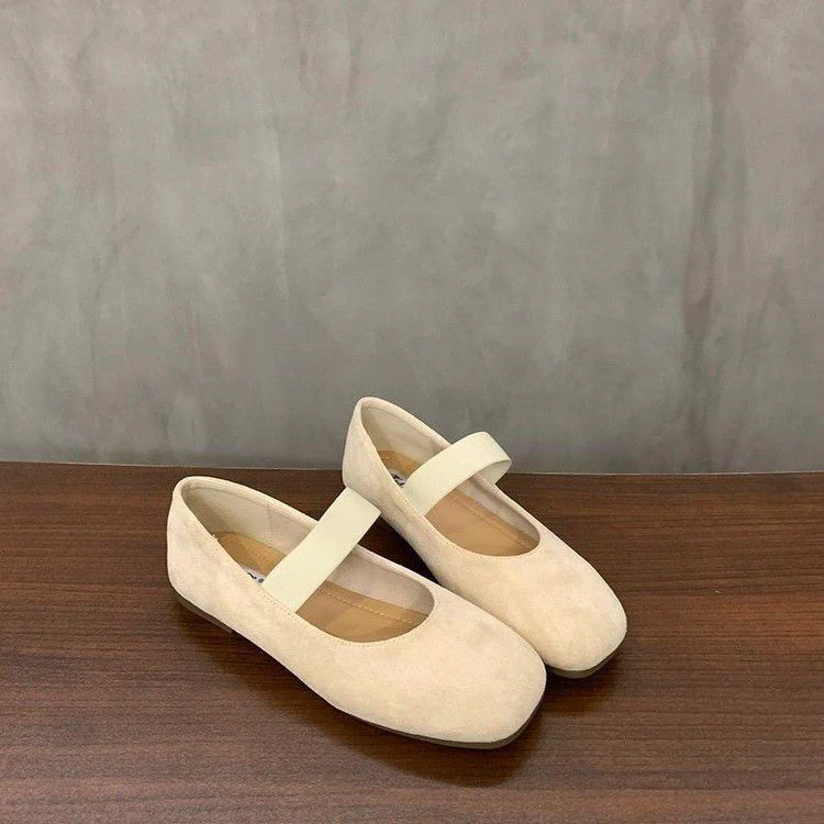 Damen elegante Mokassins mit modischem Riemchen und funkelnder Schnalle R&B
