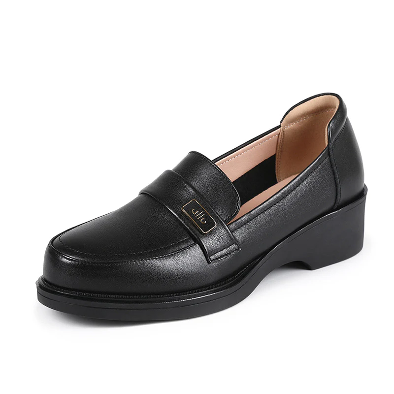 Damen Elegante Mokassins mit praktischem und ergonomischem Blockabsatz R&B - Image 4