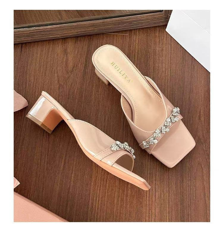 Damen elegante Mules mit funkelndem Schmuckdetail und rutschfester Sohle R&B - Image 6