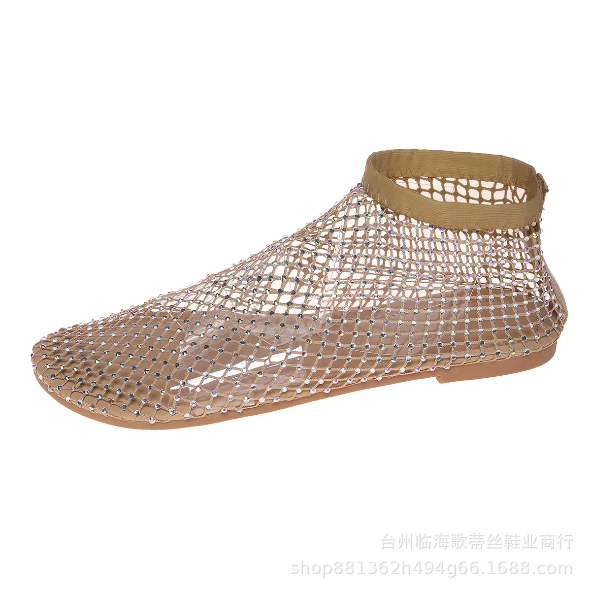 Damen elegante Netzsandalen mit funkelnden Strass-Applikationen R&B - Image 11