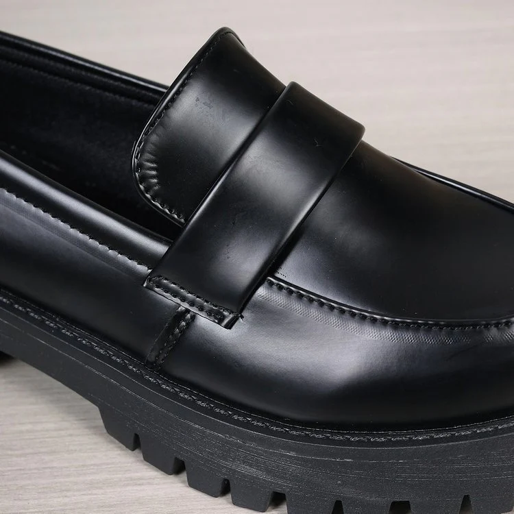 Damen elegante Plattform-Mokassins mit trendiger Gummisohle R&B - Image 3