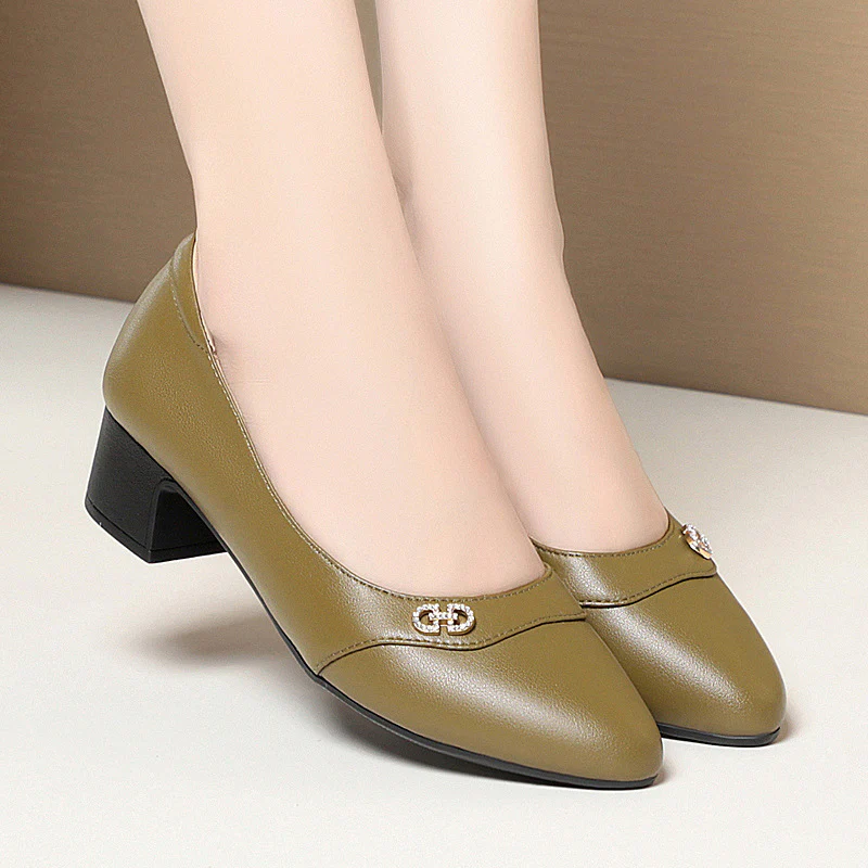 Damen elegante Pumps mit ansprechendem Schmuckdetail und bequemem Blockabsatz R&B - Image 3