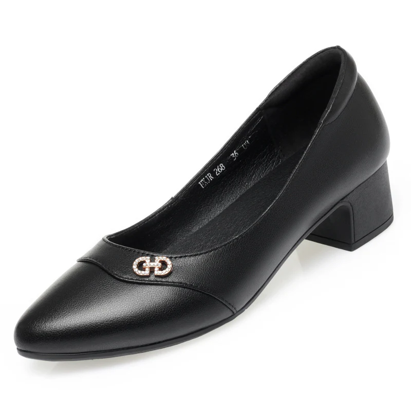 Damen elegante Pumps mit ansprechendem Schmuckdetail und bequemem Blockabsatz R&B - Image 5