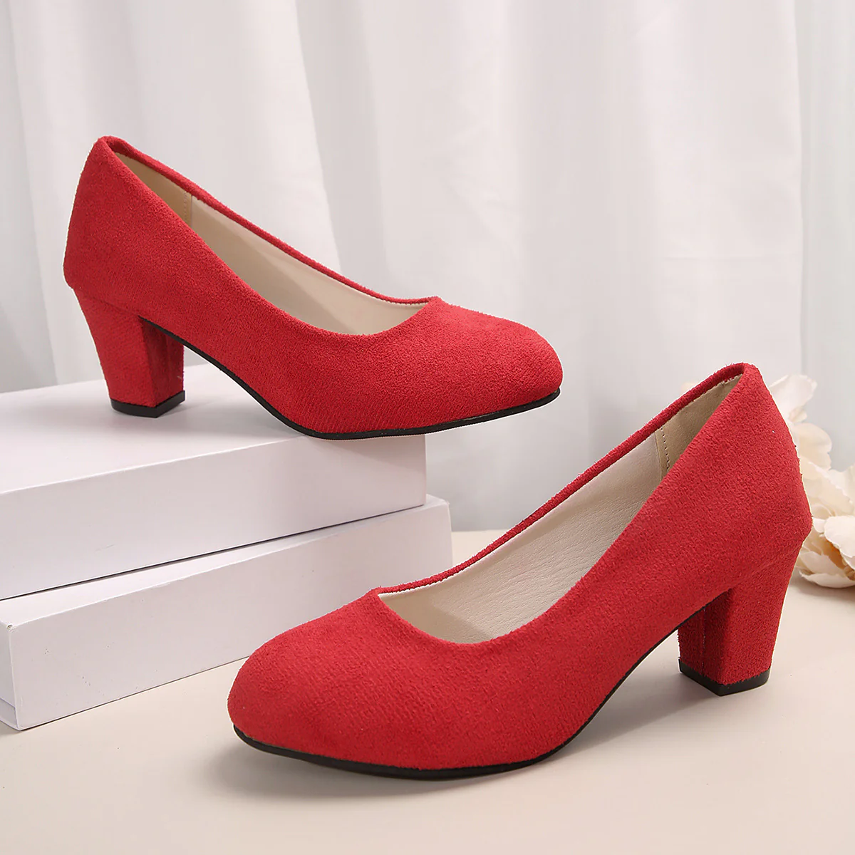 Damen elegante Pumps mit bequemem Blockabsatz R&B - Image 8