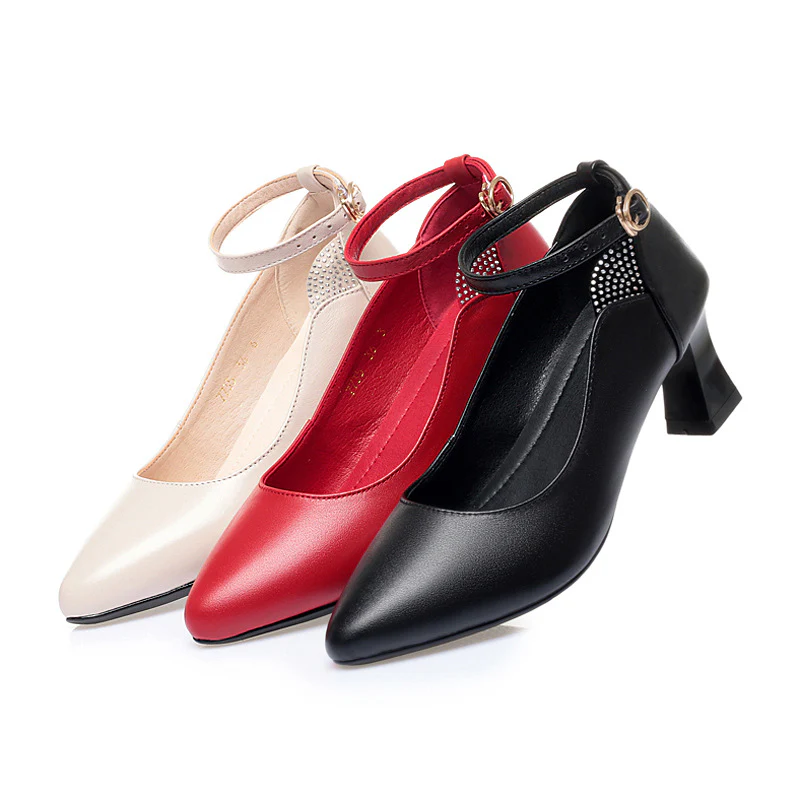 Damen Elegante Pumps mit geschmackvollem Riemchen und komfortablem Blockabsatz R&B - Image 5