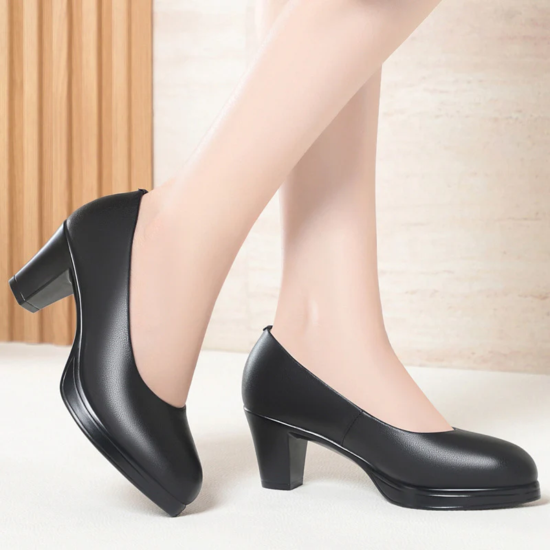 Damen elegante Pumps mit komfortablem Blockabsatz R&B - Image 2