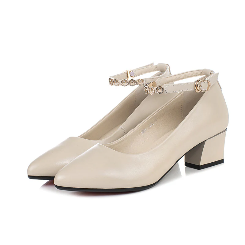 Damen Elegante Pumps mit verstellbarem Riemchen und luxuriösem Schmuckdetail R&B - Image 8