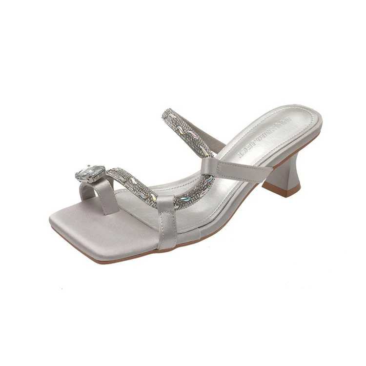Damen elegante Riemchen-Sandalen mit funkelndem Akzent und komfortablem Absatz R&B - Image 5