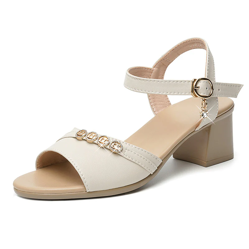 Damen Elegante Riemchen Sandaletten mit dekorativem Schmuckdetail und bequemem Blockabsatz R&B - Image 6