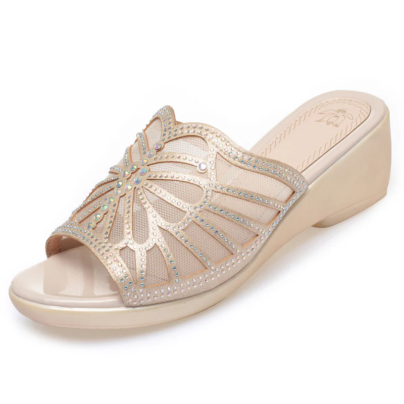 Damen Elegante Sandalen mit modischem Strassdesign und komfortablem Blockabsatz R&B - Image 6