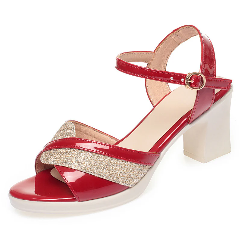 Damen Elegante Sandaletten mit modischem Riemen und stabilem Blockabsatz R&B - Image 8