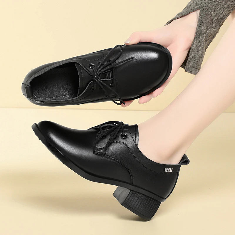 Damen Elegante Schnür-pumps mit komfortablem Blockabsatz und modischem Design R&B - Image 4