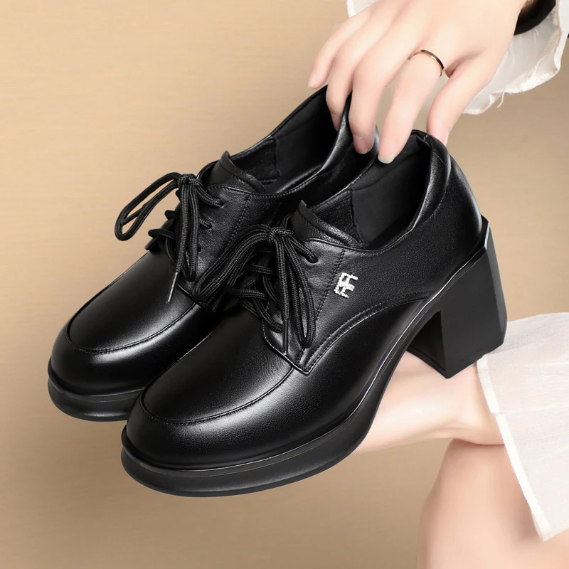 Damen Elegante Schnürpumps mit modischem Blockabsatz R&B - Image 5