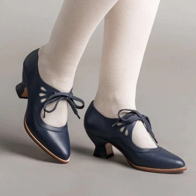 Damen Elegante Schnürpumps mit modischer Spitzenverzierung R&B - Image 3