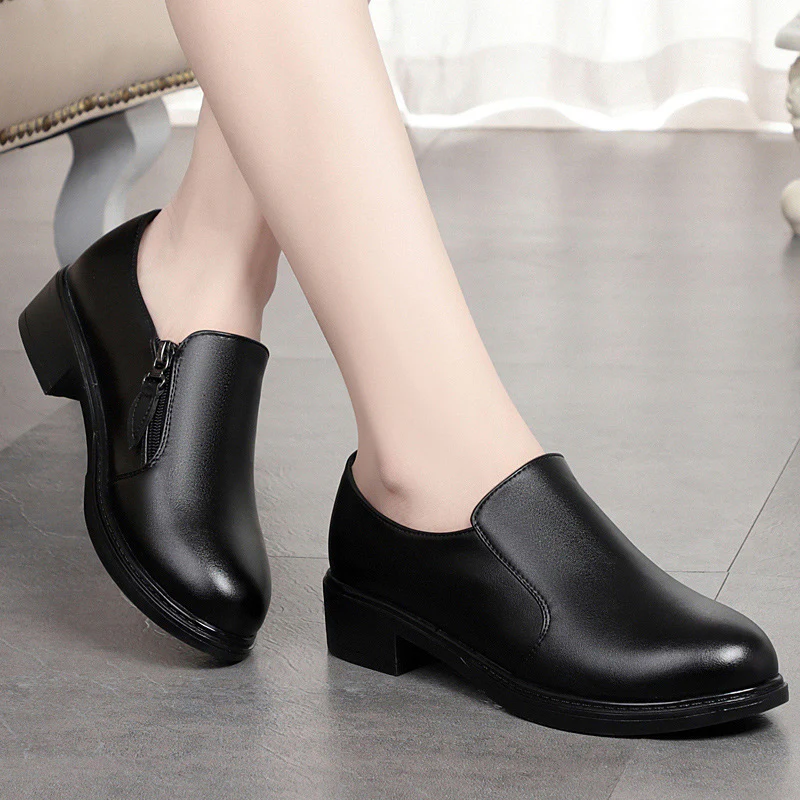 Damen Elegante Schnürschuhe mit bequemen Blockabsatz und dezentem Design R&B - Image 2