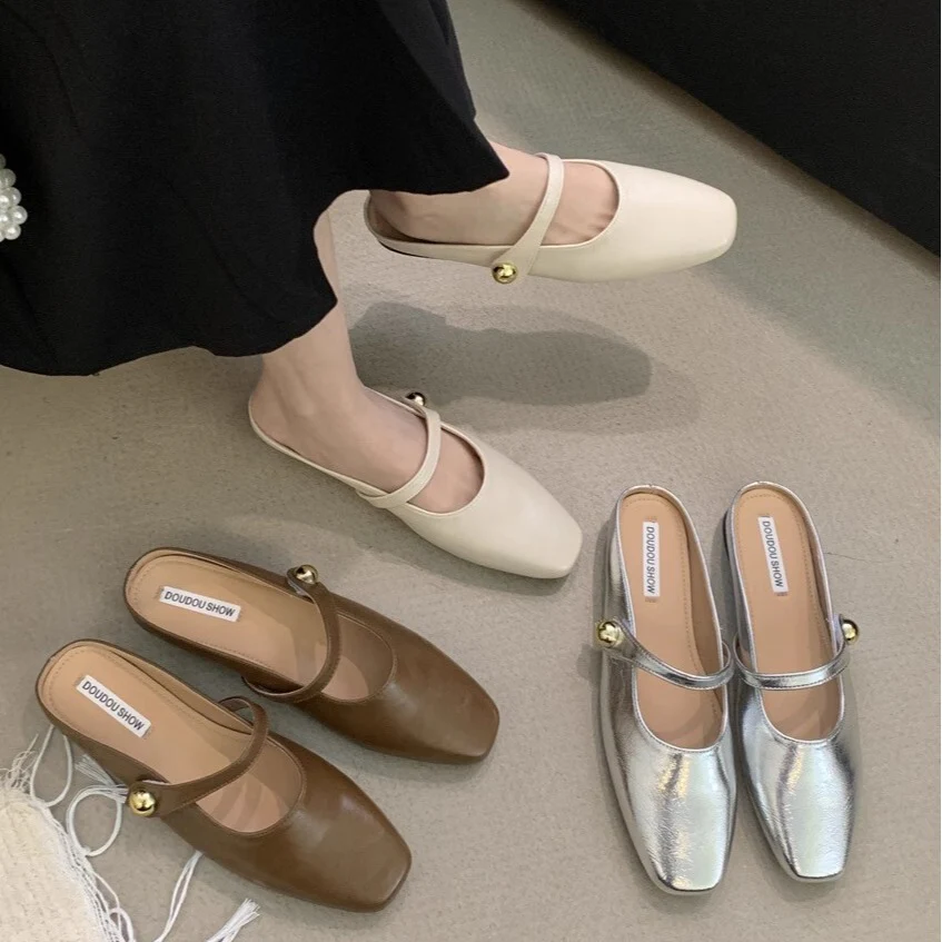 Damen elegante Sling-Ballerinas mit modischem Riemchen R&B - Image 2