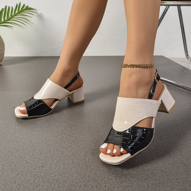 Damen Elegante Sling-Pumps mit modischem Krokodil-Leder-Design und bequemer Fußbettung R&B - Image 9