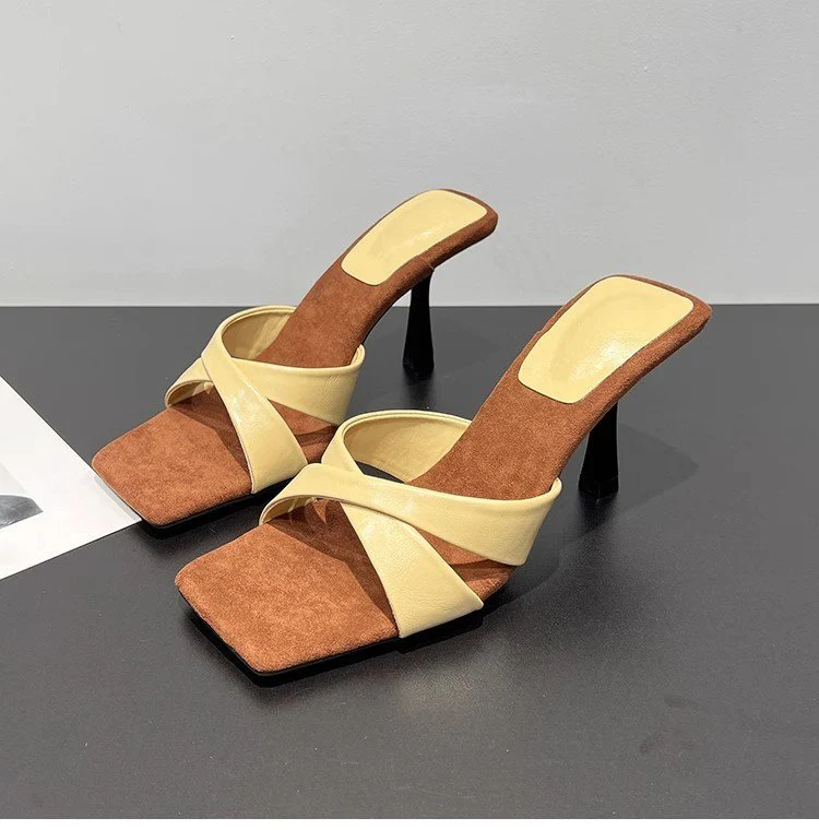 Damen elegante Sling-Pumps mit überkreuztem Riemendesign und hohen Absatz R&B - Image 6