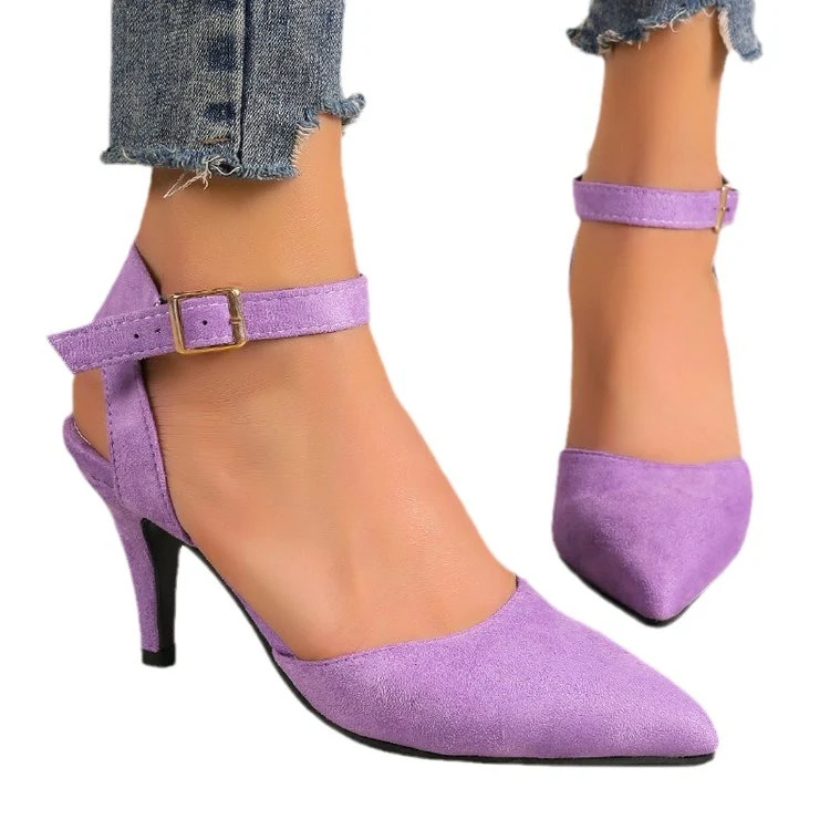 Damen elegante Sling-Pumps mit verstellbarem Knöchelriemen und modischem Absatz R&B - Image 5
