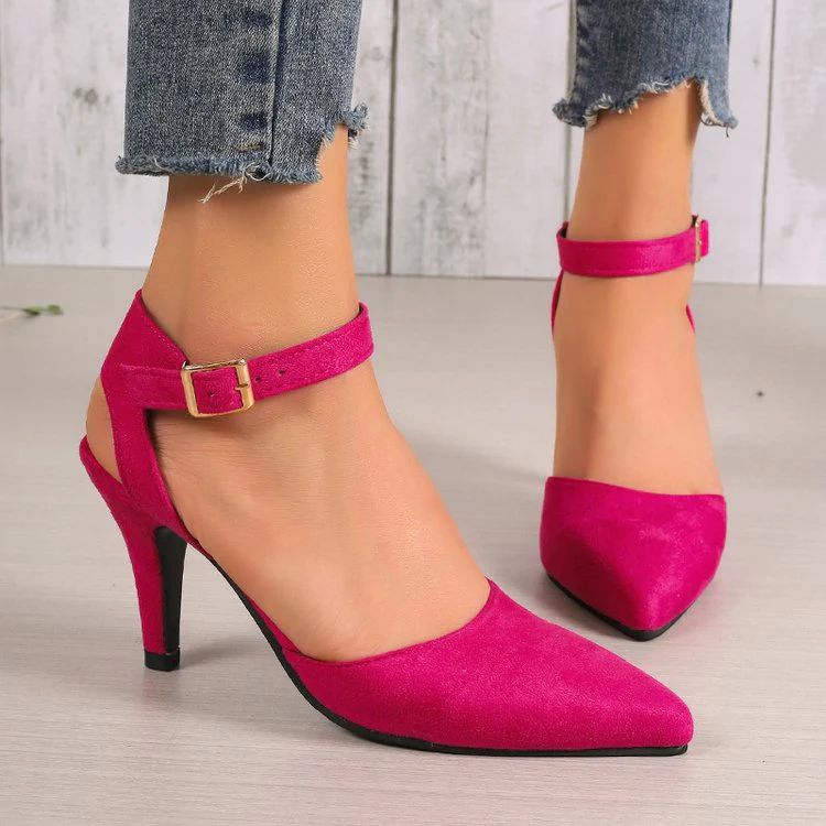 Damen elegante Sling-Pumps mit verstellbarem Knöchelriemen und modischem Absatz R&B - Image 8