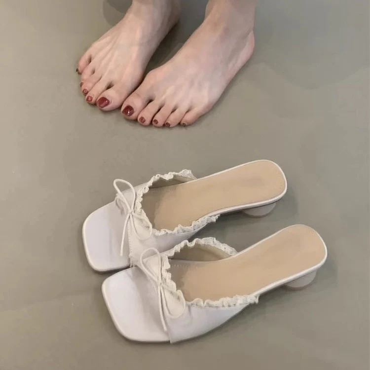 Damen elegante Sling-Sandalen mit modischem Rüschendetail R&B - Image 4