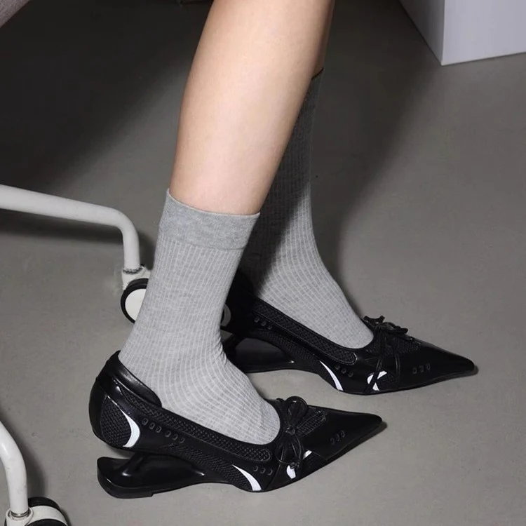 Damen elegante Slingback-Ballerinas mit raffinierter Schleifenapplikation und komfortablem Fußbett R&B
