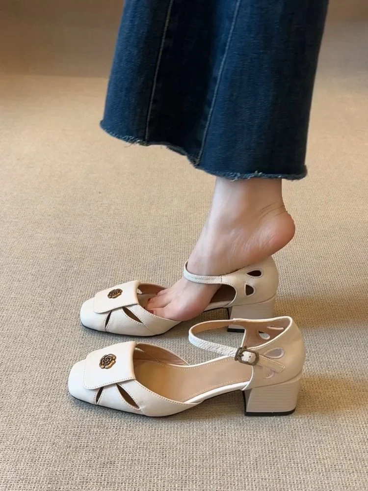 Damen elegante Slingback-Pumps mit modischem Riemchen und komfortablem Blockabsatz R&B - Image 6