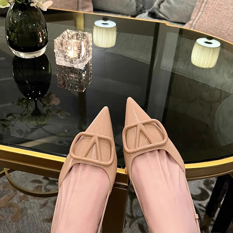 Damen elegante Slingback-Pumps mit modischem Schnallenverschluss und dezentem Absatz R&B - Image 4