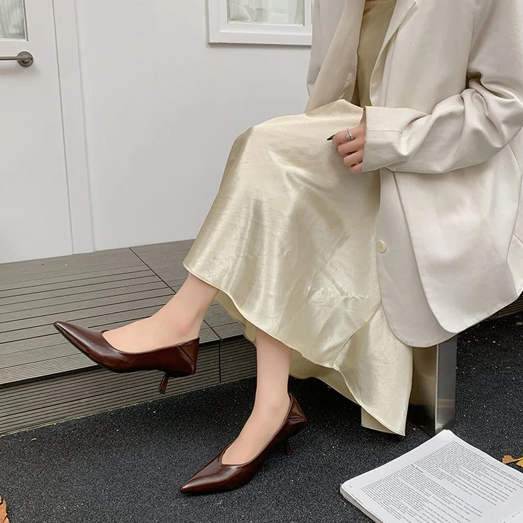 Damen elegante Slingback-Pumps mit spitzem Design und modischem Blockabsatz R&B - Image 3