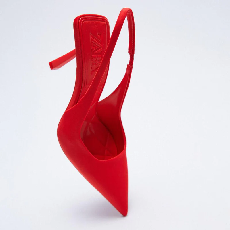 Damen elegante Slingback-Pumps mit spitzem Zehenbereich und hohem Absatz R&B - Image 3