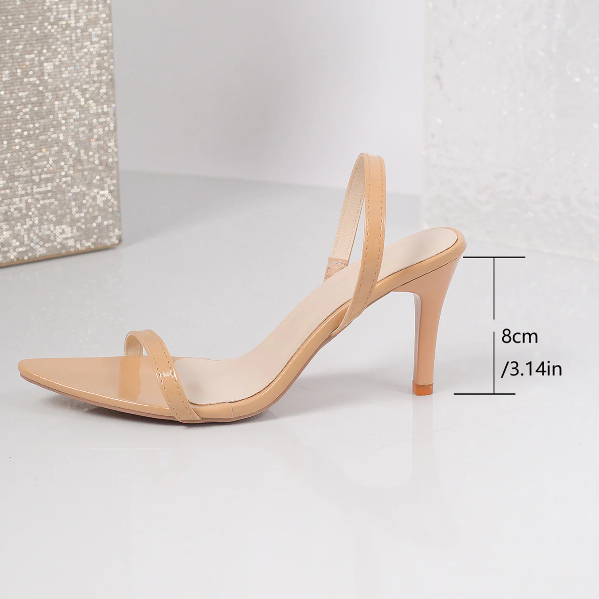 Damen Elegante Slingback Sandalen mit transparentem Mittelteil und modischem Absatz R&B - Image 9