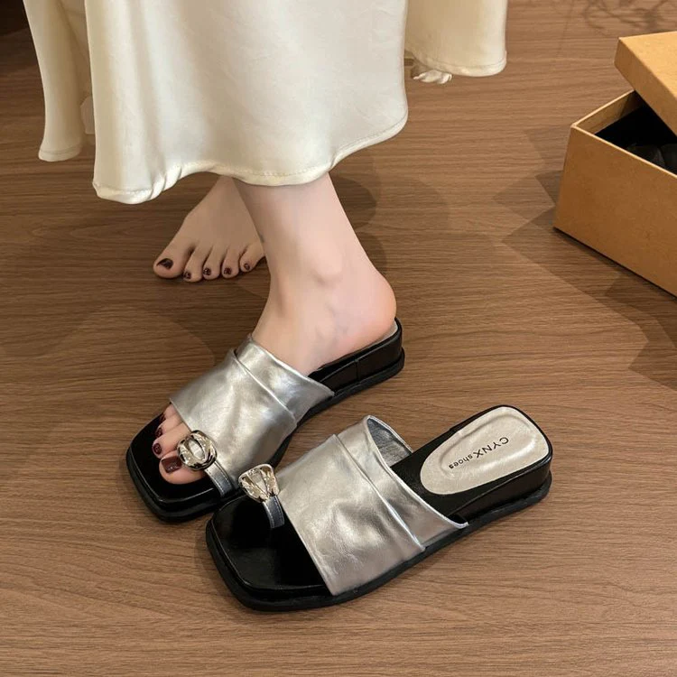 Damen elegante Slip-On Sandalen mit modischen Schnallen R&B - Image 2