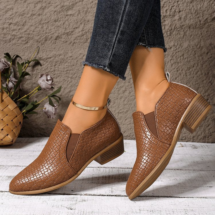 Damen elegante Slip-On Stiefeletten mit modischem Lederdesign R&B - Image 4