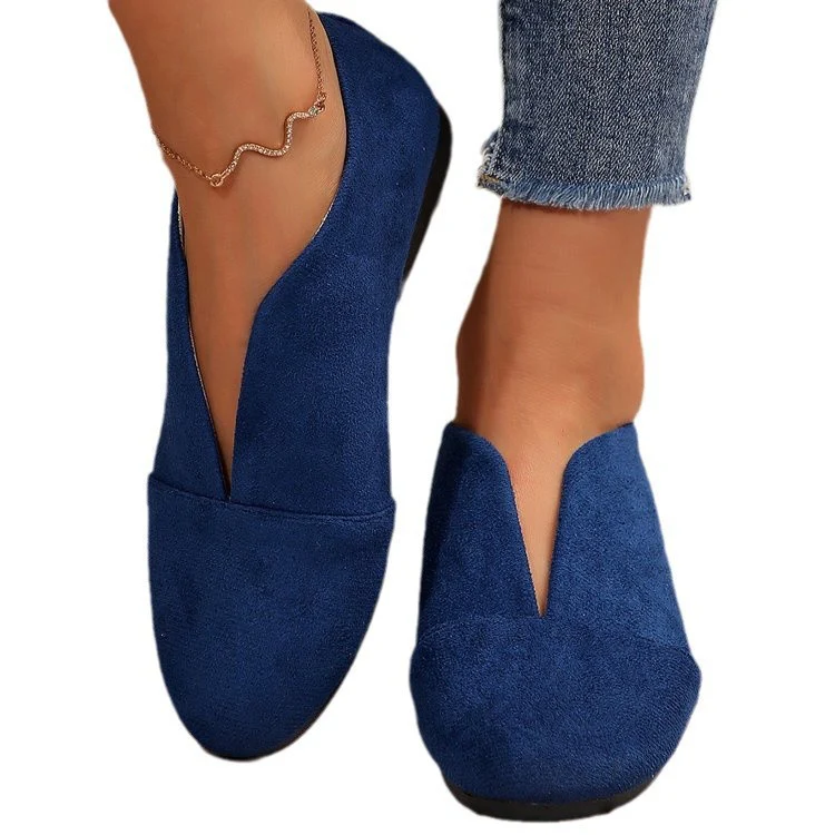 Damen elegante Slipper mit ausgefallenem V-Ausschnitt und bequemer Sohle R&B - Image 5