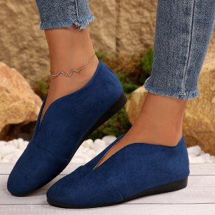 Damen elegante Slipper mit ausgefallenem V-Ausschnitt und bequemer Sohle R&B - Image 7