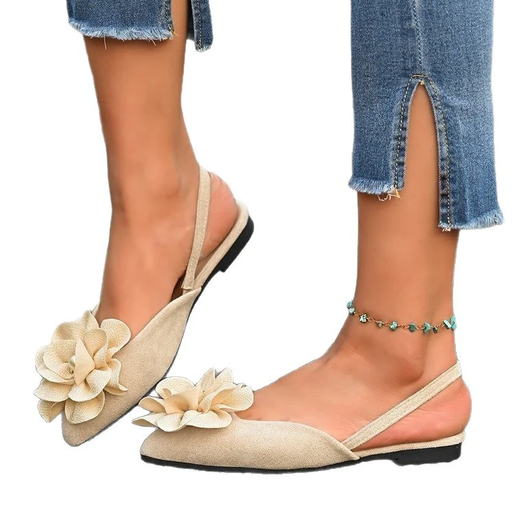 Damen elegante Slipper mit dekorativen Blumenapplikationen R&B - Image 5