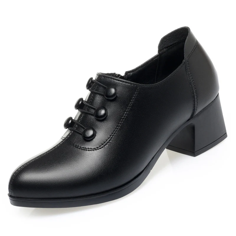 Damen elegante Slipper mit modischem Knopfdetail und komfortablem Blockabsatz R&B - Image 6