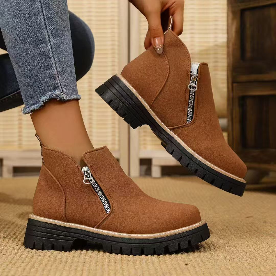 Damen elegante Stiefeletten mit seitlichem Reißverschluss R&B - Image 12