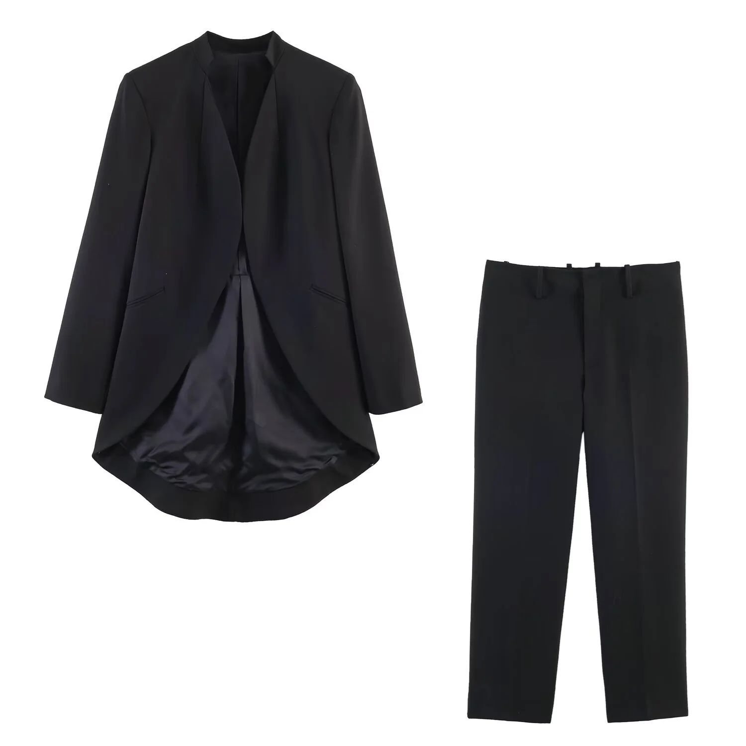 Damen elegante Stoffhose mit weitem Bein und optimierter Passform R&B - Image 5