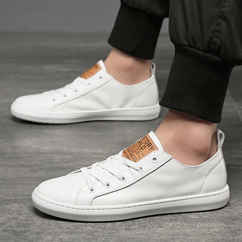 Damen elegante und bequeme Leder Sneakers mit atmungsaktivem Innenfutter R&B - Image 2
