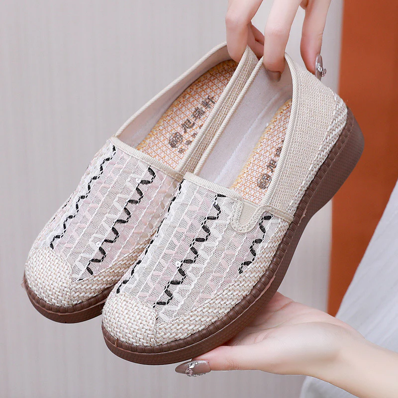 Damen Elegante und bequeme Slip-On Schuhe mit atmungsaktivem Design Heidi-Mode