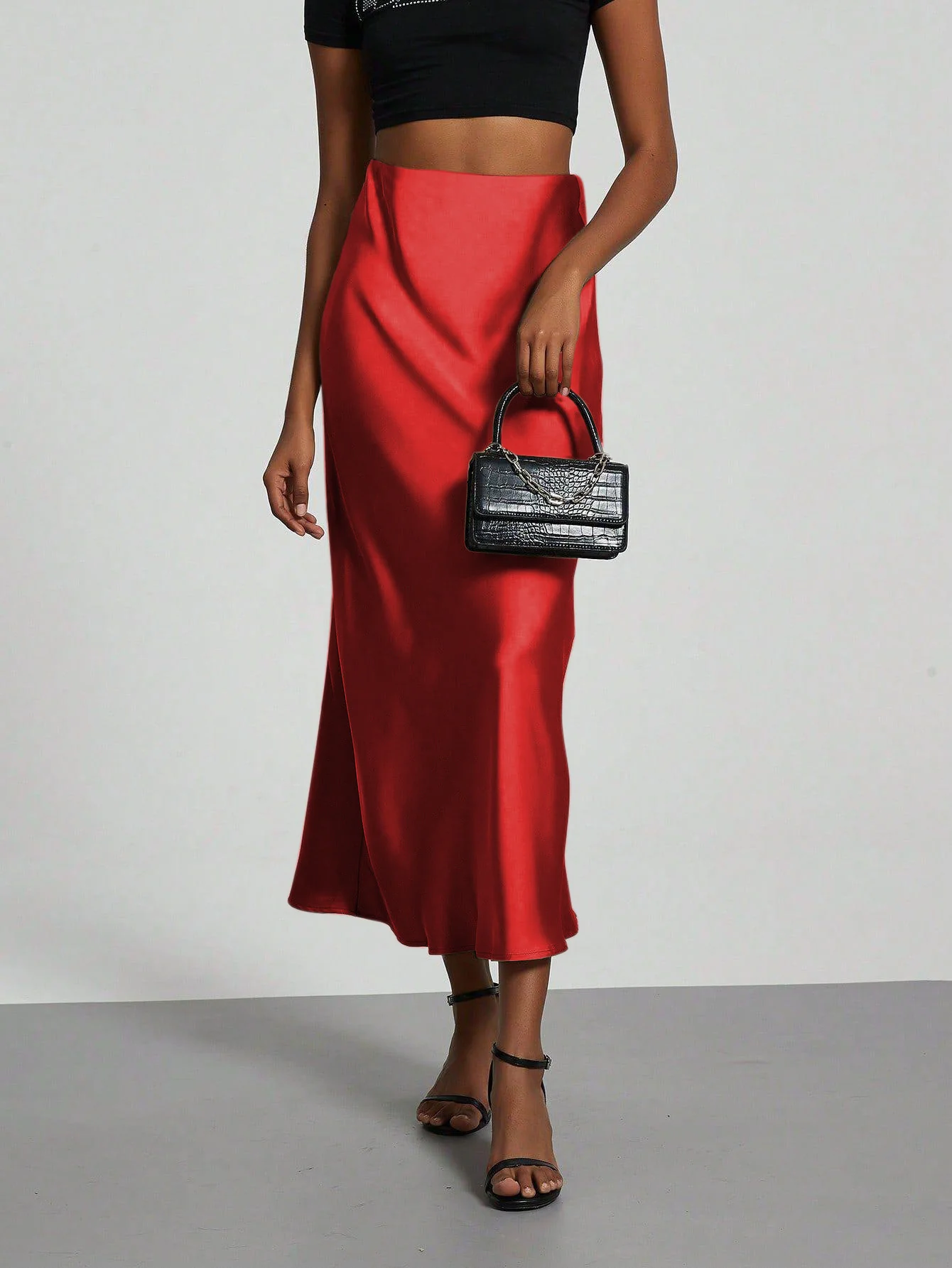 Damen Elegante und fließende Satin Maxiröcke R&B - Image 12