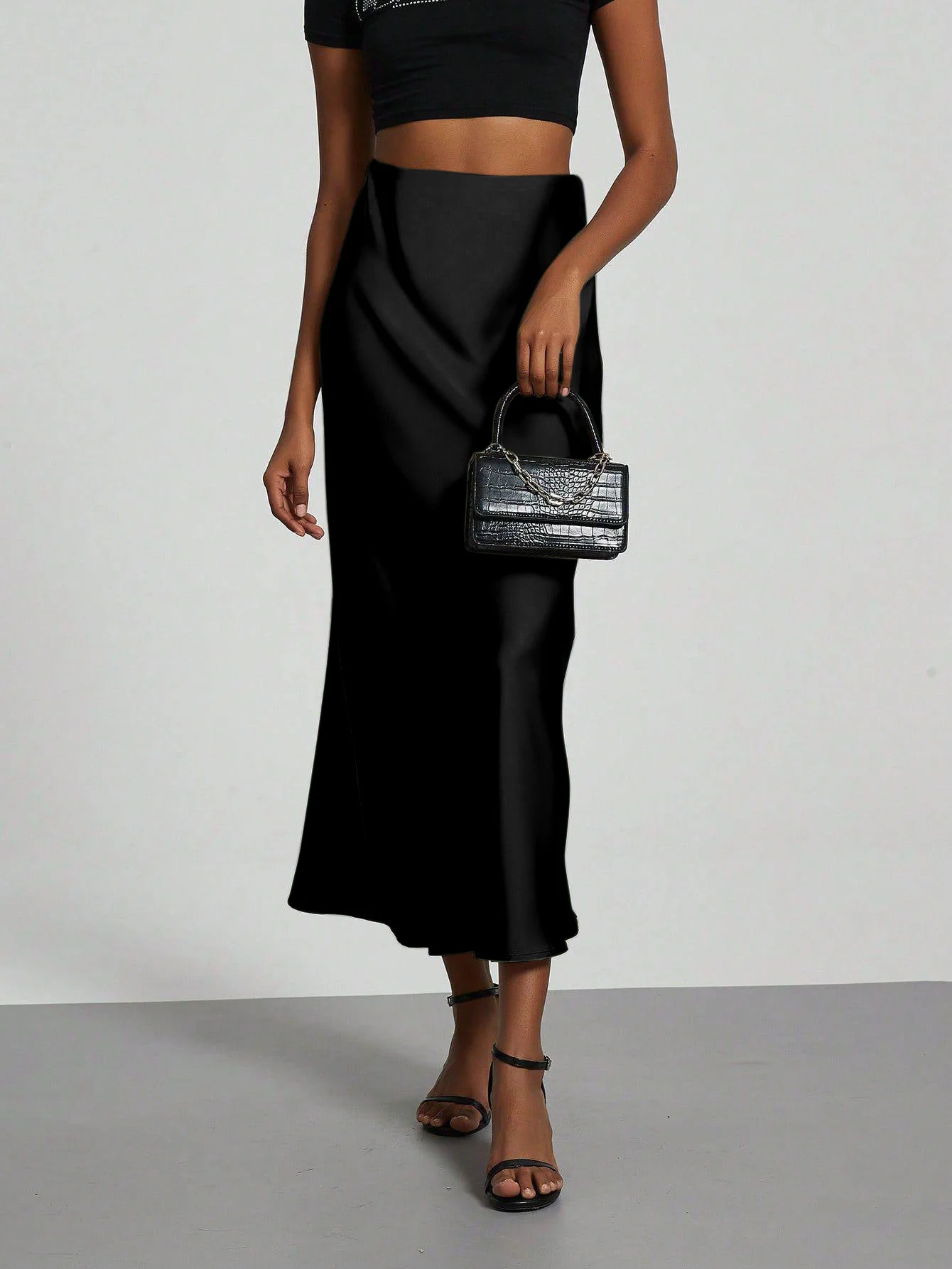 Damen Elegante und fließende Satin Maxiröcke R&B - Image 7