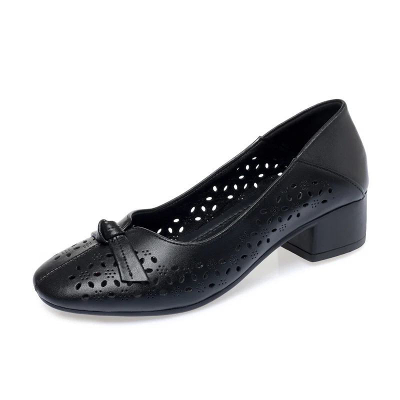 Damen Elegante und luftige Ballerinas mit modischem Lochdesign und komfortablem Absatz R&B - Image 6
