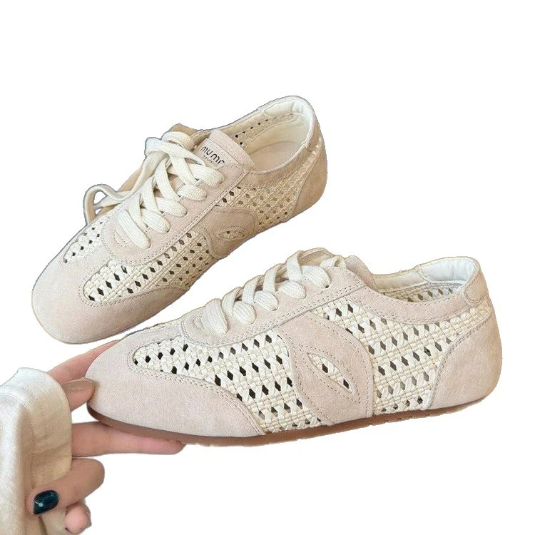Damen elegante und luftige Schnürschuhe mit handgewebtem Obermaterial R&B - Image 5