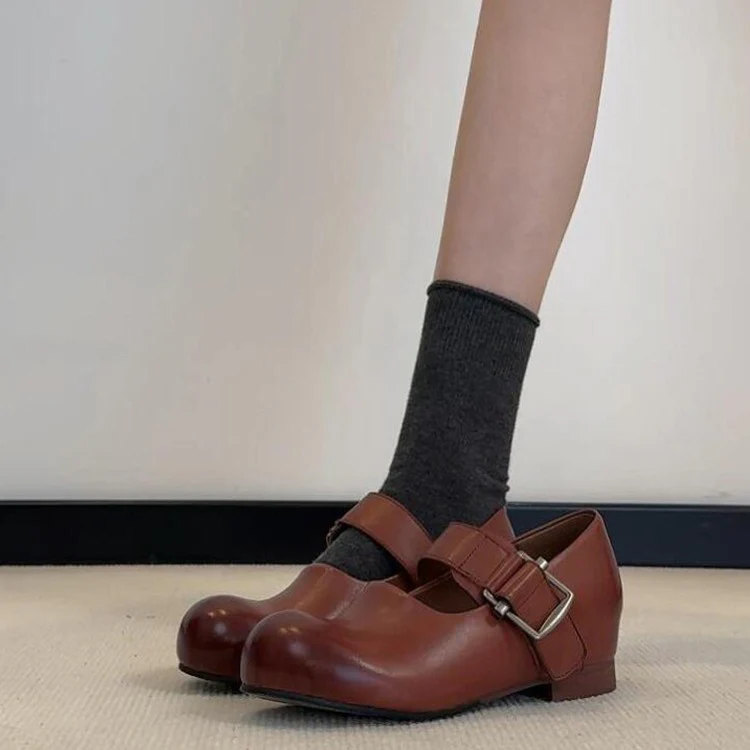 Damen elegante und stilvolle Riemchen-Schuh mit dekorativem Schnallenverschluss R&B - Image 4