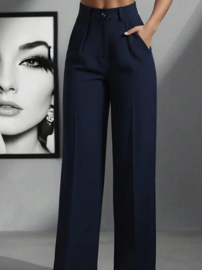 Damen elegante weite Bundfaltenhose R&B - Image 7