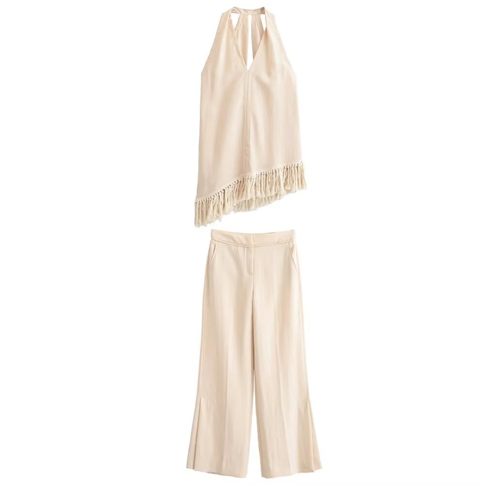 Damen elegante, weite Hose mit schickem Schnitt und praktischen Taschen R&B
