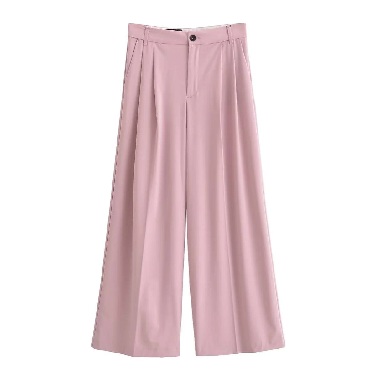 Damen elegante weite Hosen mit hoher Taille und Faltenwurf R&B - Image 8