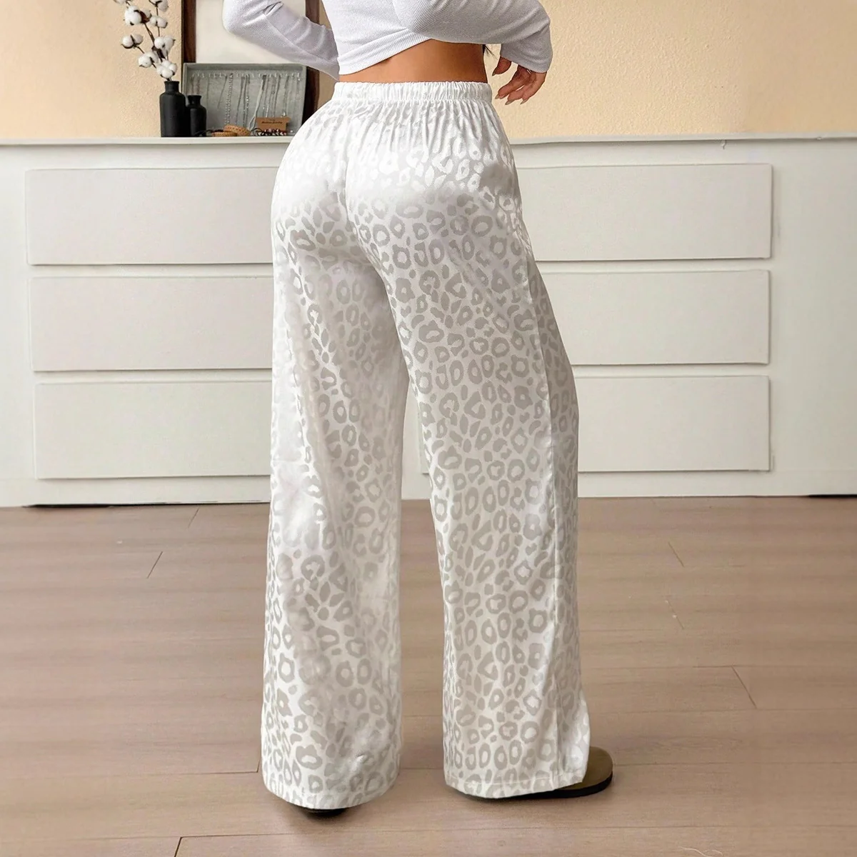Damen Elegante Weite Leoprint-Hose R&B - Image 2